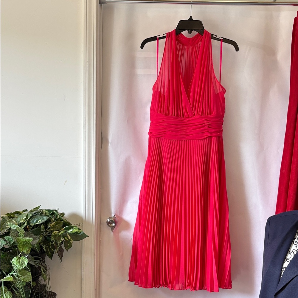 Jones New York Vibrant Pink Midi Dress